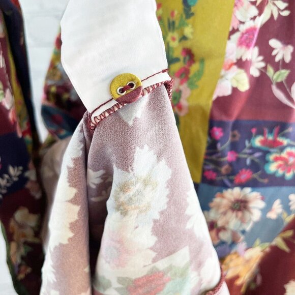 NWT Johnny Was Laurie Pippa Belted Patchwork Mini Dress Women’s S Silk with Slip - Picture 12 of 12